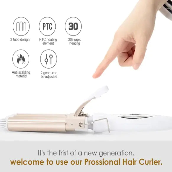 Three-Cylinder Ceramic Curling Iron