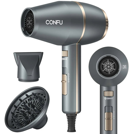 Hairdryer CONFU Hair Dryer with Diffuser Small Hair Dryer