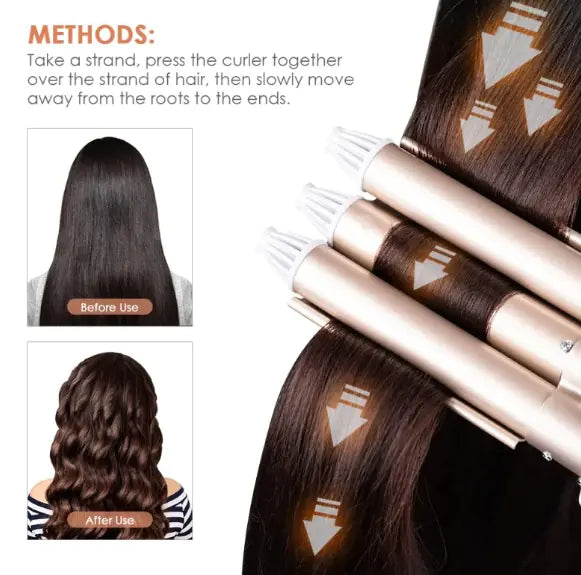 Three-Cylinder Ceramic Curling Iron
