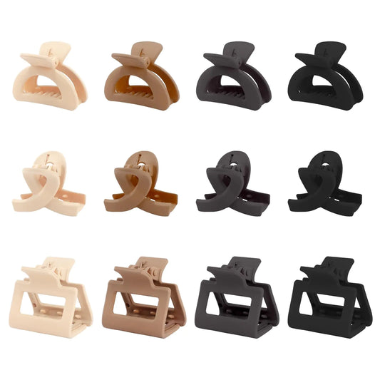 12Pcs Small Hair Clips Matte Medium Hair Clips