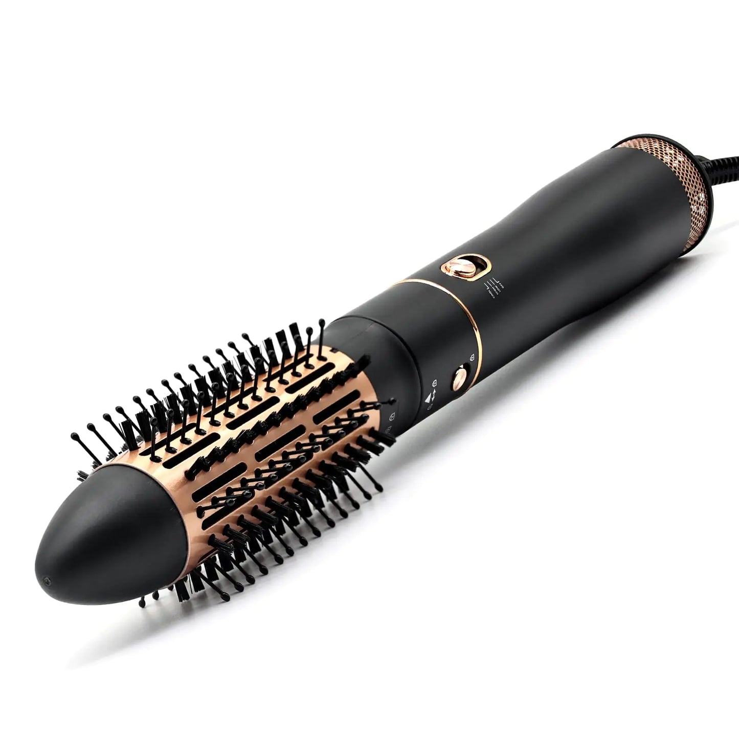 Round Hair Blow Dryer Brush - 1.6 Inch Round Ceramic Barrel Hair Dryer Brush for Short/Middle Hair One Step Hair Drying Volumizing Straightening and Styling Negative Ionic Curls Hot Air Brush