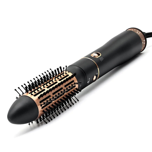 Round Hair Blow Dryer Brush - 1.6 Inch Round Ceramic Barrel Hair Dryer Brush for Short/Middle Hair One Step Hair Drying Volumizing Straightening and Styling Negative Ionic Curls Hot Air Brush