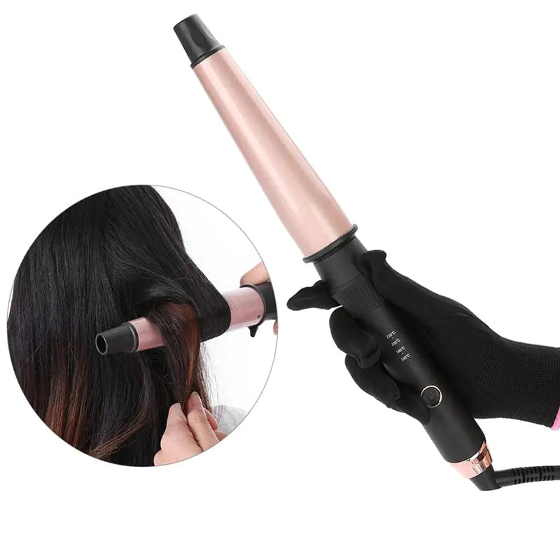 Ceramic Curling Wand - Rose Gold Conical Curling Iron